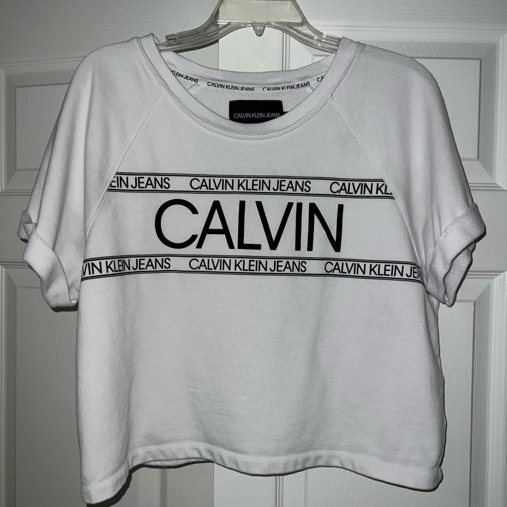 Calvin Klein Jeans White Crop Top
